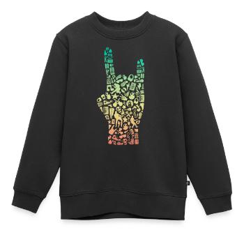 Guitare basse Bassiste Bassiste Bassiste - Sweat Premium enfant bio - noir - Devant - AI Model Kid Female (0cm)
