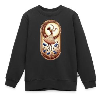 Ballerina - Kinder Premium Organic Sweatshirt - Schwarz - Vorne - AI Model Kid Female (0cm)