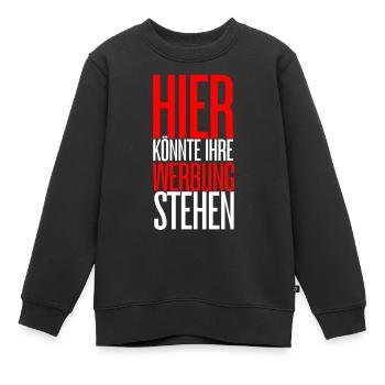 C’est là que pourrait se trouver votre publicité ! - Sweat Premium enfant bio - noir - Devant - AI Model Kid Female (0cm)