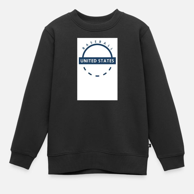 Emblème de Baseball USA - Sweat Premium enfant bio - noir