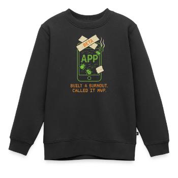 Startup-gründer Survivor Burnout Recover - Kinder Premium Organic Sweatshirt - Schwarz - Vorne - AI Model Kid Female (0cm)
