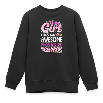 Dieses Mädchen Hat Einen Großartigen - Kinder Premium Organic Sweatshirt - Schwarz - Vorne - AI Model Kid Female (0cm)