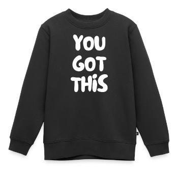 Du hast das verstanden - Kinder Premium Organic Sweatshirt - Schwarz - Vorne - AI Model Kid Female (0cm)