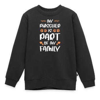 Pinscher - Sweat Premium enfant bio - noir - Devant - AI Model Kid Female (0cm)