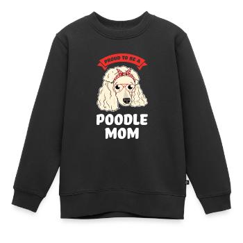 Pudel Pudel Mama Pudel Geschenk - Kinder Premium Organic Sweatshirt - Schwarz - Vorne - AI Model Kid Female (0cm)