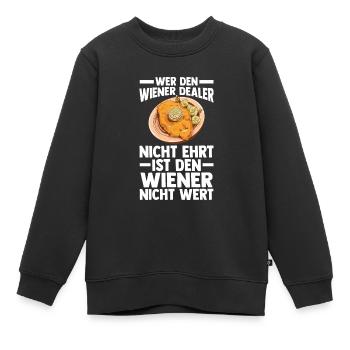 Schnitzel Wiener Wiener Schnitzel Geschenk - Kinder Premium Organic Sweatshirt - Schwarz - Vorne - AI Model Kid Female (0cm)