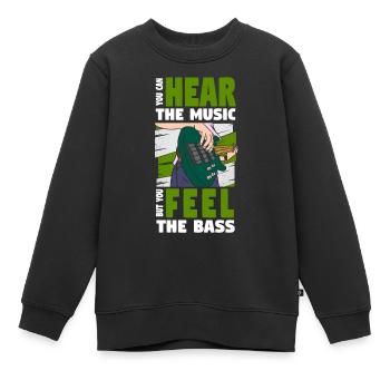 Bassist E-Bass Musik - Kinder Premium Organic Sweatshirt - Schwarz - Vorne - AI Model Kid Female (0cm)