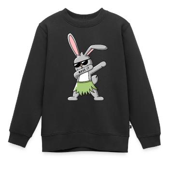 DAB DANCE BUNNY T-SHIRT - Sweat Premium enfant bio - noir - Devant - AI Model Kid Female (0cm)