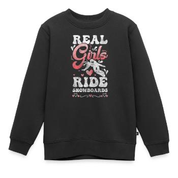 Snowboarder Extremsport - Kinder Premium Organic Sweatshirt - Schwarz - Vorne - AI Model Kid Female (0cm)