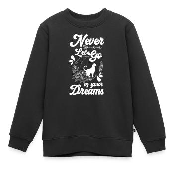 Traumfänger Feder Wünschen Esoterik - Kinder Premium Organic Sweatshirt - Schwarz - Vorne - AI Model Kid Female (0cm)