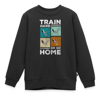 Entraînement Athlétique Transpiration Entraîneurs de fitness - Sweat Premium enfant bio - noir - Devant - AI Model Kid Female (0cm)
