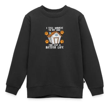 Makler Immobilienmakler - Kinder Premium Organic Sweatshirt - Schwarz - Vorne - AI Model Kid Female (0cm)