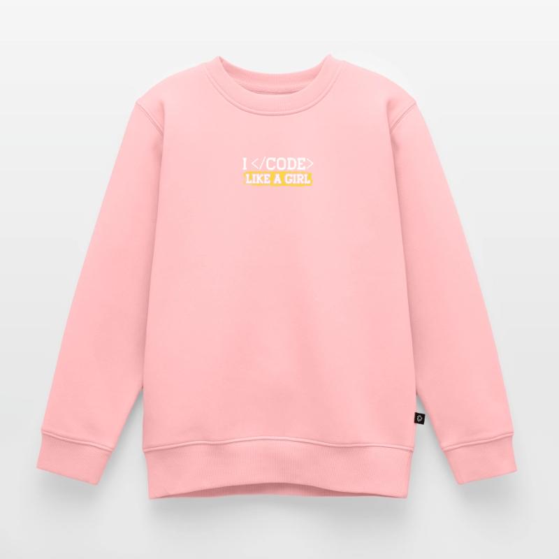 Programmieren Coder Programmierer Girl Kinder Premium Organic Sweatshirt