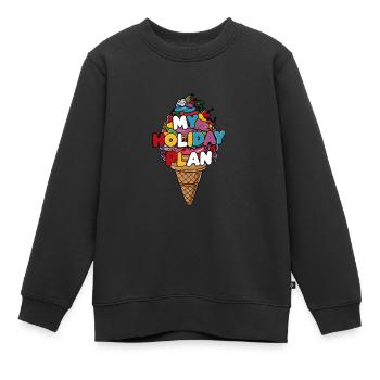 Lustiges Eiscreme Design und Spruch - Kinder Premium Organic Sweatshirt - Schwarz - Vorne - AI Model Kid Female (0cm)