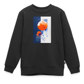Coquelicot - Sweat Premium enfant bio - noir - Devant - AI Model Kid Female (0cm)
