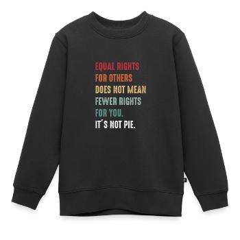 L’égalité des droits pour les autres ne signifie pas moins - Sweat Premium enfant bio - noir - Devant - AI Model Kid Female (0cm)