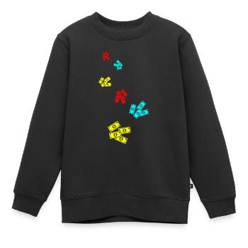 Cash Money Symbol - Kinder Premium Organic Sweatshirt - Schwarz - Vorne - AI Model Kid Female (0cm)