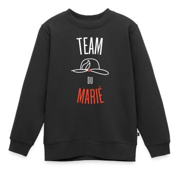 Team du Marié - Sweat Premium enfant bio - noir - Devant - AI Model Kid Female (0cm)
