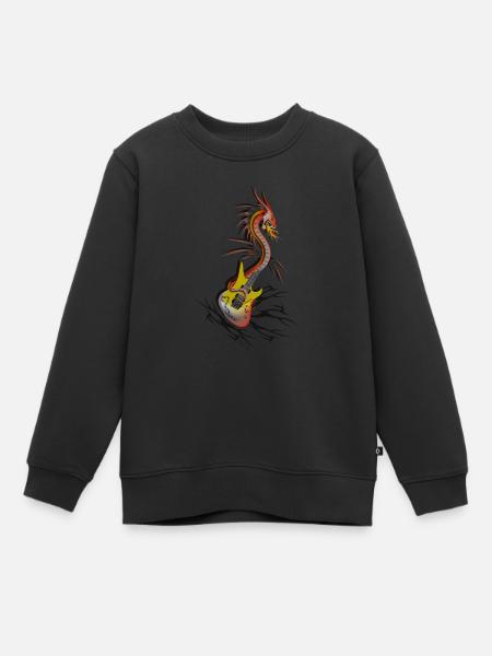 Guitar Dragon - Sweat Premium enfant bio - noir