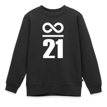Unendlich durch 21 Millionen Bitcoin - Kinder Premium Organic Sweatshirt - Schwarz - Vorne - AI Model Kid Female (0cm)
