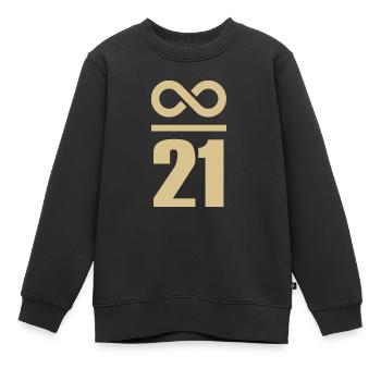 Unendlich durch 21 Millionen Bitcoin - Kinder Premium Organic Sweatshirt - Schwarz - Vorne - AI Model Kid Female (0cm)
