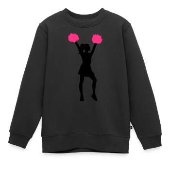 Cheerleader - Sweat Premium enfant bio - noir - Devant - AI Model Kid Female (0cm)