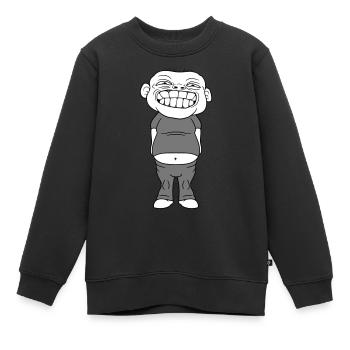 l'obésité augmente le surpoids diaet man laid - Sweat Premium enfant bio - noir - Devant - AI Model Kid Female (0cm)