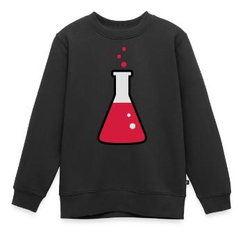 Chemie, Reagenzglas 3farbig - Kinder Premium Organic Sweatshirt - Schwarz - Vorne - AI Model Kid Female (0cm)