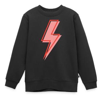Eclair rouge - Sweat Premium enfant bio - noir - Devant - AI Model Kid Female (0cm)