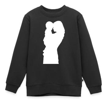 Mutter - Kinder Premium Organic Sweatshirt - Schwarz - Vorne - AI Model Kid Female (0cm)