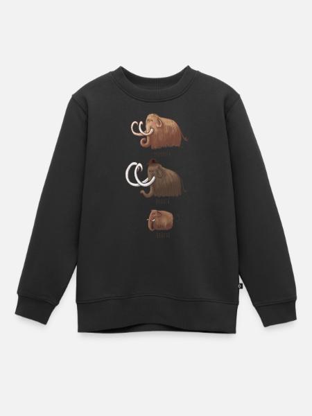 Famille mammouth - Sweat Premium enfant bio - noir
