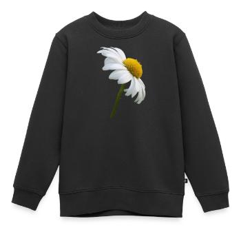 Margerite Gänseblume - Kinder Premium Organic Sweatshirt - Schwarz - Vorne - AI Model Kid Female (0cm)