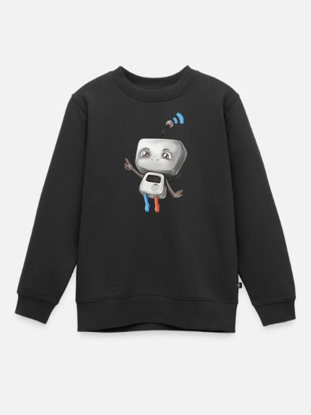 Petit robot - Sweat Premium enfant bio - noir