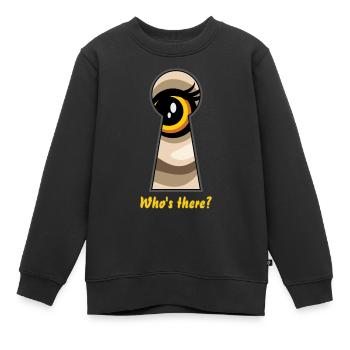 Wer ist da? - Kinder Premium Organic Sweatshirt - Schwarz - Vorne - AI Model Kid Female (0cm)