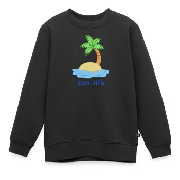 Zen-Leben - Kinder Premium Organic Sweatshirt - Schwarz - Vorne - AI Model Kid Female (0cm)