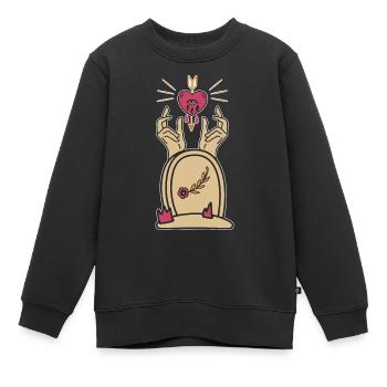 Anti Valentinstag Alternative Mädchen - Kinder Premium Organic Sweatshirt - Schwarz - Vorne - AI Model Kid Female (0cm)