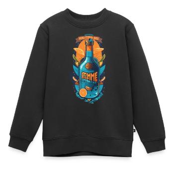 Graffiti - Sweat Premium enfant bio - noir - Devant - AI Model Kid Female (0cm)