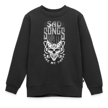 Emoticon Sad Songs Make Me Happy Emocore Aesthetic - Kinder Premium Organic Sweatshirt - Schwarz - Vorne - AI Model Kid Female (0cm)