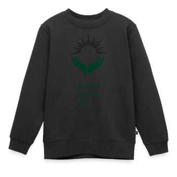 Balance & Glückseligkeit - Kinder Premium Organic Sweatshirt - Schwarz - Vorne - AI Model Kid Female (0cm)