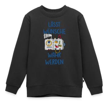 Das Sams Lässt Wünsche Wahr Werden - Kinder Premium Organic Sweatshirt - Schwarz - Vorne - AI Model Kid Female (0cm)