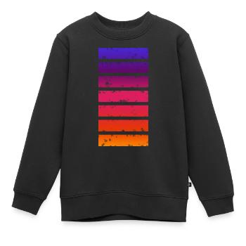 Mehrfarbiger Balken - Kinder Premium Organic Sweatshirt - Schwarz - Vorne - AI Model Kid Female (0cm)