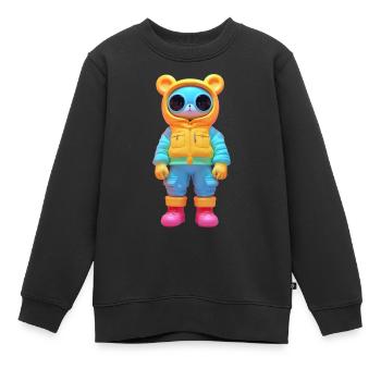 Maus 3D - Kinder Premium Organic Sweatshirt - Schwarz - Vorne - AI Model Kid Female (0cm)