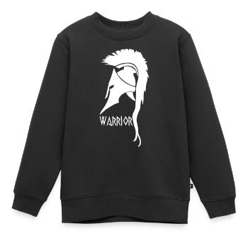 Antiker weißer Kriegerhelm - Kinder Premium Organic Sweatshirt - Schwarz - Vorne - AI Model Kid Female (0cm)