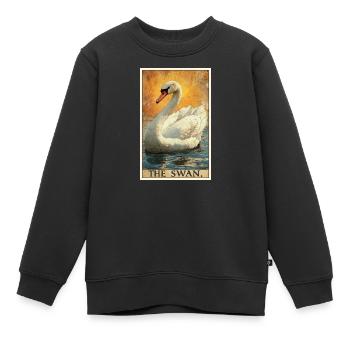 Schwäne Schwan - Kinder Premium Organic Sweatshirt - Schwarz - Vorne - AI Model Kid Female (0cm)
