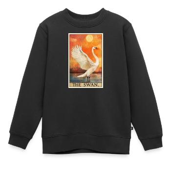Schwäne Schwan - Kinder Premium Organic Sweatshirt - Schwarz - Vorne - AI Model Kid Female (0cm)