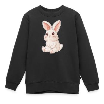 Lièvre - Sweat Premium enfant bio - noir - Devant - AI Model Kid Female (0cm)