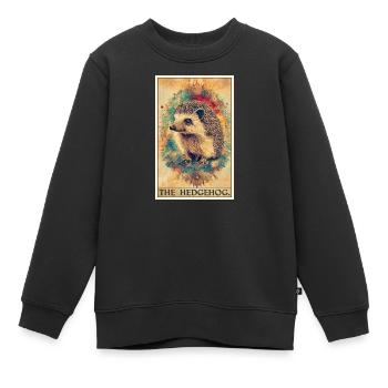 Igel - Kinder Premium Organic Sweatshirt - Schwarz - Vorne - AI Model Kid Female (0cm)