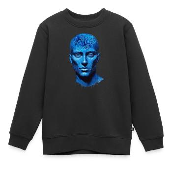 ENGRENAGES DE TÊTE - Sweat Premium enfant bio - noir - Devant - AI Model Kid Female (0cm)