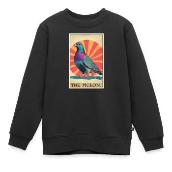 Tauben Taube - Kinder Premium Organic Sweatshirt - Schwarz - Vorne - AI Model Kid Female (0cm)