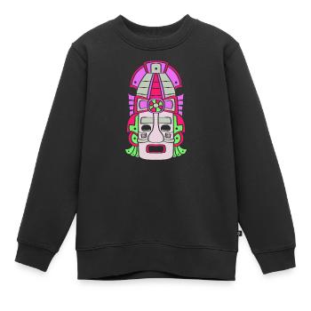 Inka Maya kalender aztec - Kinder Premium Organic Sweatshirt - Schwarz - Vorne - AI Model Kid Female (0cm)